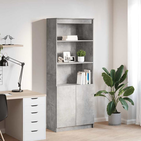 vidaXL Highboard Concrete Grey 70x35x180 cm Engineered Wood