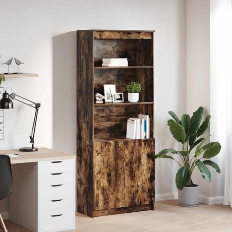 vidaXL Highboard Smoked Oak 70x35x180 cm Engineered Wood