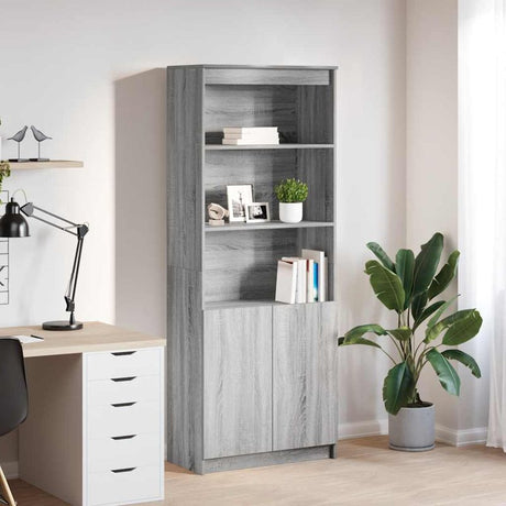 vidaXL Highboard Grey Sonoma 70x35x180 cm Engineered Wood