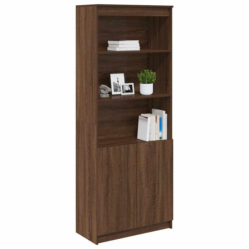 vidaXL Highboard Brown Oak 70x35x180 cm Engineered Wood