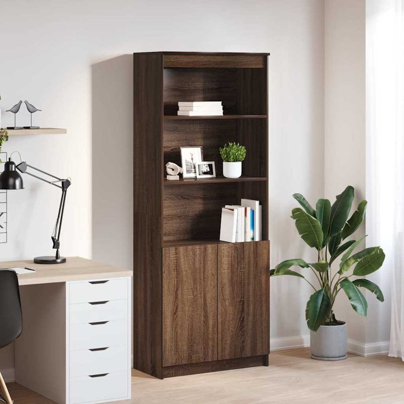 vidaXL Highboard Brown Oak 70x35x180 cm Engineered Wood