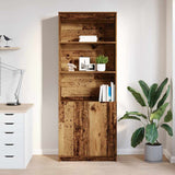 vidaXL Highboard Old Wood 70x35x180 cm Engineered Wood