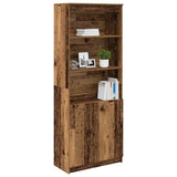 vidaXL Highboard Old Wood 70x35x180 cm Engineered Wood