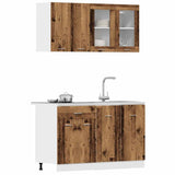 vidaXL 4 Piece Kitchen Cabinet Set Old Wood Engineered Wood