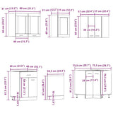 vidaXL 11 Piece Kitchen Cabinet Set Old Wood Engineered Wood