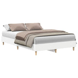 vidaXL Bed Frame No Mattress White 120x200 cm Engineered Wood