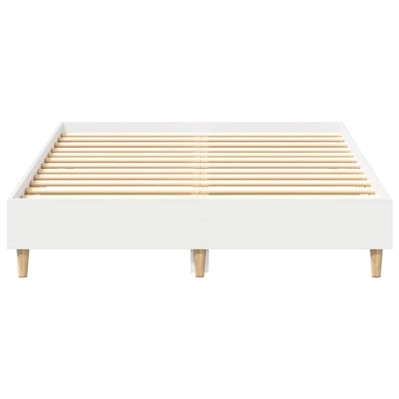 vidaXL Bed Frame No Mattress White 120x200 cm Engineered Wood