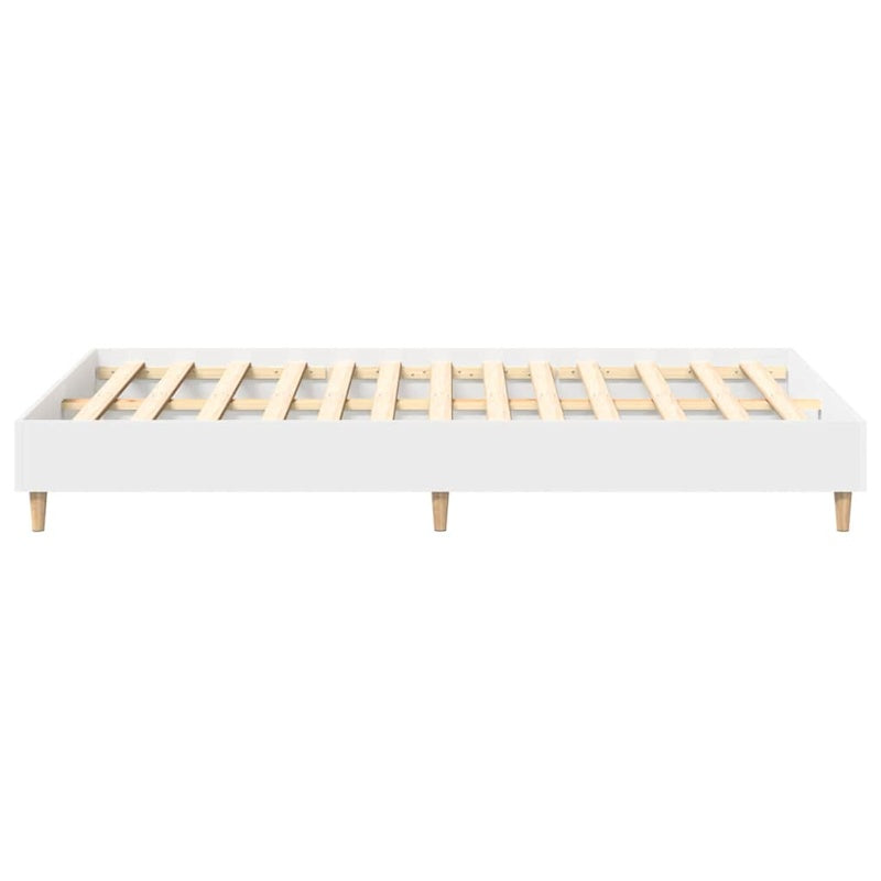 vidaXL Bed Frame No Mattress White 120x200 cm Engineered Wood