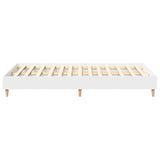 vidaXL Bed Frame No Mattress White 120x200 cm Engineered Wood