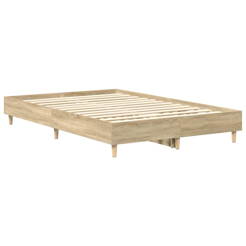 vidaXL Bed Frame No Mattress Sonoma Oak 120x200 cm Engineered Wood