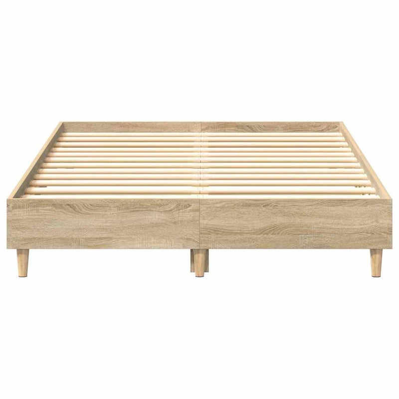 vidaXL Bed Frame No Mattress Sonoma Oak 120x200 cm Engineered Wood