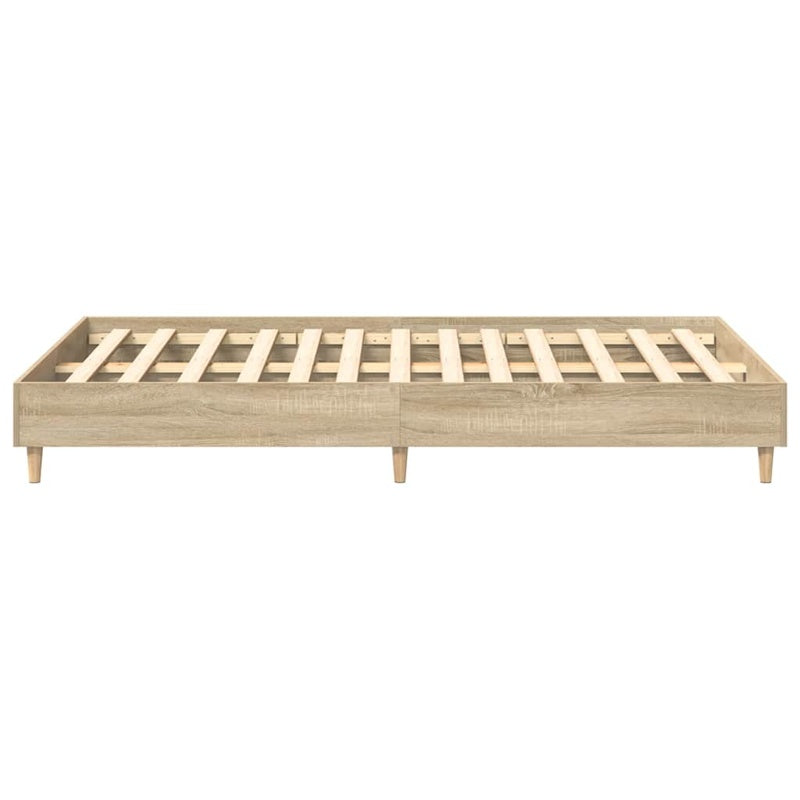 vidaXL Bed Frame No Mattress Sonoma Oak 120x200 cm Engineered Wood