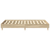 vidaXL Bed Frame No Mattress Sonoma Oak 120x200 cm Engineered Wood