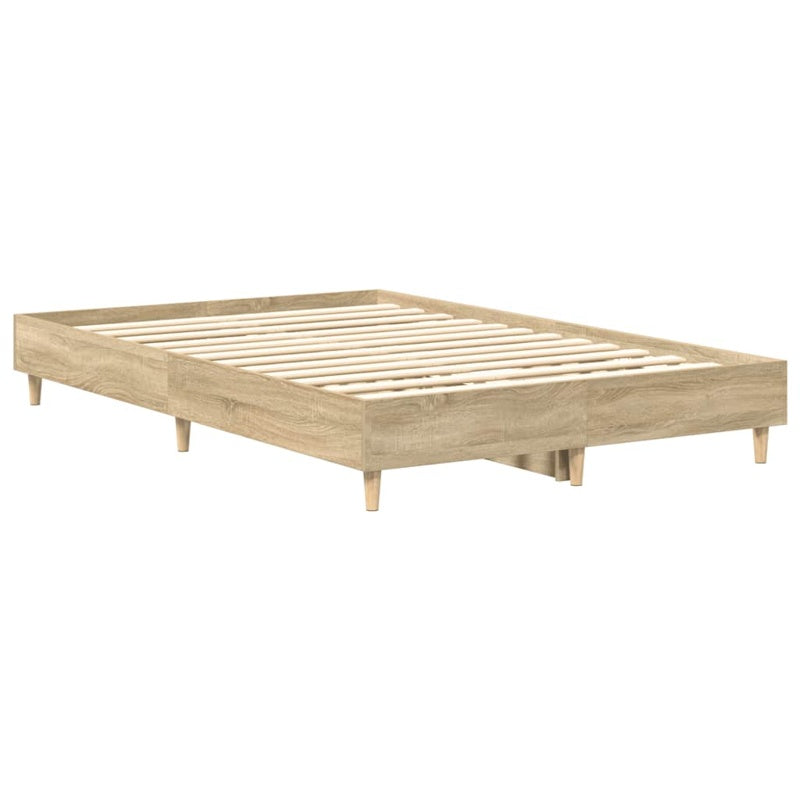 vidaXL Bed Frame No Mattress Sonoma Oak 120x200 cm Engineered Wood