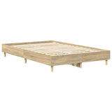 vidaXL Bed Frame No Mattress Sonoma Oak 120x200 cm Engineered Wood