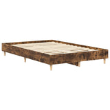 vidaXL Bed Frame No Mattress Smoked Oak 120x200 cm Engineered Wood