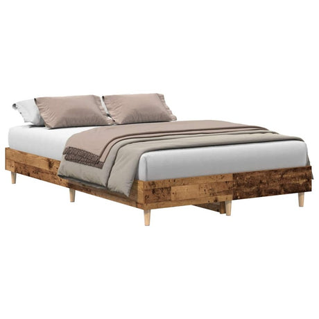 vidaXL Bed Frame No Mattress Old Wood 120x200 cm Engineered Wood