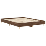 vidaXL Bed Frame No Mattress Brown Oak 75x190 cm Small Single Engineered Wood