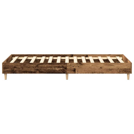 vidaXL Bed Frame No Mattress Old Wood 75x190 cm Small Single Engineered Wood