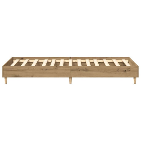 vidaXL Bed Frame No Mattress Artisan Oak 75x190 cm Small Single Engineered Wood