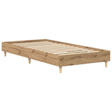 vidaXL Bed Frame No Mattress Artisan Oak 75x190 cm Small Single Engineered Wood