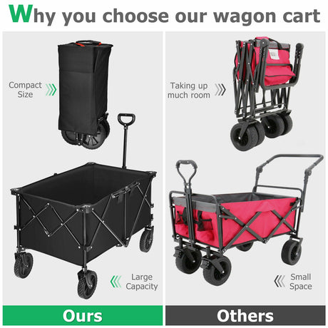 Outdoor Utility Garden Trolley Buggy -Black
