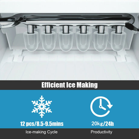 Portable Electric Ice Cube Maker 2.6L-Silver