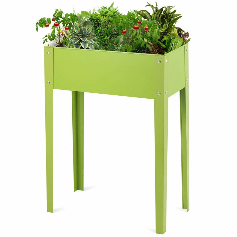 Metal Garden Bed with 2 Bottom Drainage Holes for Planter