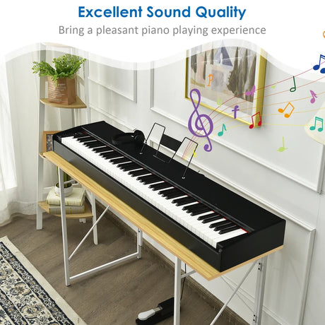 Full Size Weighted 88-Key Digital Piano for Beginner-Black