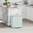 HOMCOM 40L Dual Compartment Rubbish Bin, with Soft-Close Lid - Green