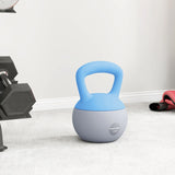 SPORTNOW 12KG Soft Kettlebell, Kettlebell with Non-Slip Handle for Home Gym, Weight Lifting, Strength Training, Light Blue/Grey