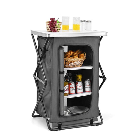 Folding Pop-Up Camping Storage Cabinet with Bag M Size