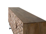 Giner and Colomer  Mango Wood Sideboard With Metal Accents