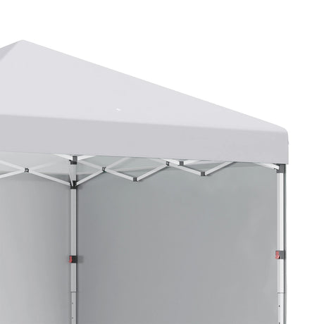 Outsunny 3 x 3 (M) Pop Up Gazebo, UPF 30+ with 2 Sidewalls, Leg Weight Bags and Wheeled Bag, Height Adjustable Party Tent Event Shelter for Garden, Patio, White