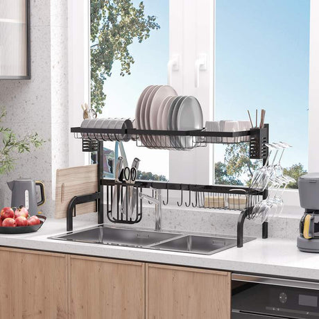 HOMCOM 100cm Modular Over-Sink Drying Rack