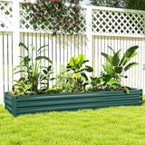 Outsunny 60 x 240cm Galvanised Steel Planter, with Open Bottom