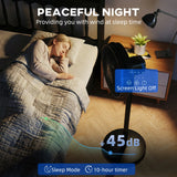 HOMCOM 40 cm Standing Fan, Cooling Floor Fan with 80 Oscillating, Adjustable Tilt and Height, 4 Speed, Remote Control, Black