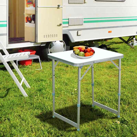 Outsunny Patio Foldable Picnic Table-Silver