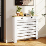 HOMCOM 95.5H x 111Wcm Radiator Cover, with Drawer - White
