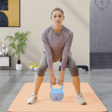 SPORTNOW 10KG Soft Kettlebell, Kettlebell with Non-Slip Handle for Home Gym, Weight Lifting, Strength Training, Light Blue/Grey