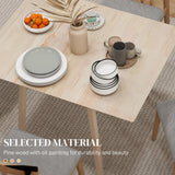 HOMCOM Solid Wood Folding Dining Table, Drop Leaf Table for 2-4 People,  Rectangle Kitchen Table for Small Space, Natural Wood Finish