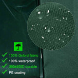 Outsunny 600D Oxford Patio Set Cover Outdoor Garden Rattan Furniture Protection Cover Protector Waterproof Anti-UV, Green, 210 x 140 x 80cm