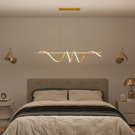 HOMCOM Pendant Light with 3 Colour Temperatures - Gold Tone