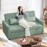 HOMCOM Three-Way Two-Seater Sofa Bed - Green