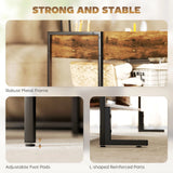 HOMCOM Lift-Top Coffee Table, with Storage - Rustic Brown