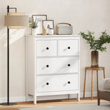 HOMCOM Modern Chest of Drawers, 4 Drawer Dresser Clothes Storage Organiser for Living Room, Hallway, Entryway, White