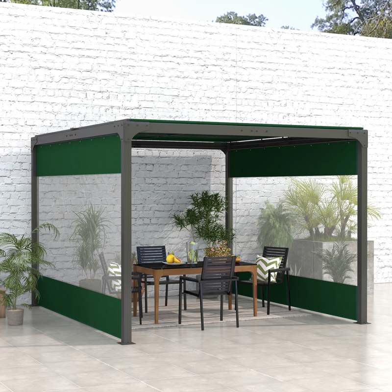 Outsunny Set of Two 3 x 2m Replacement Pergola Panels - Green