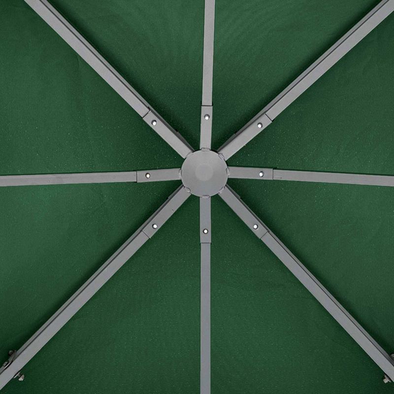 Outsunny 3(m) Gazebo Top Cover Double Tier Canopy Replacement Pavilion Roof Dark Green