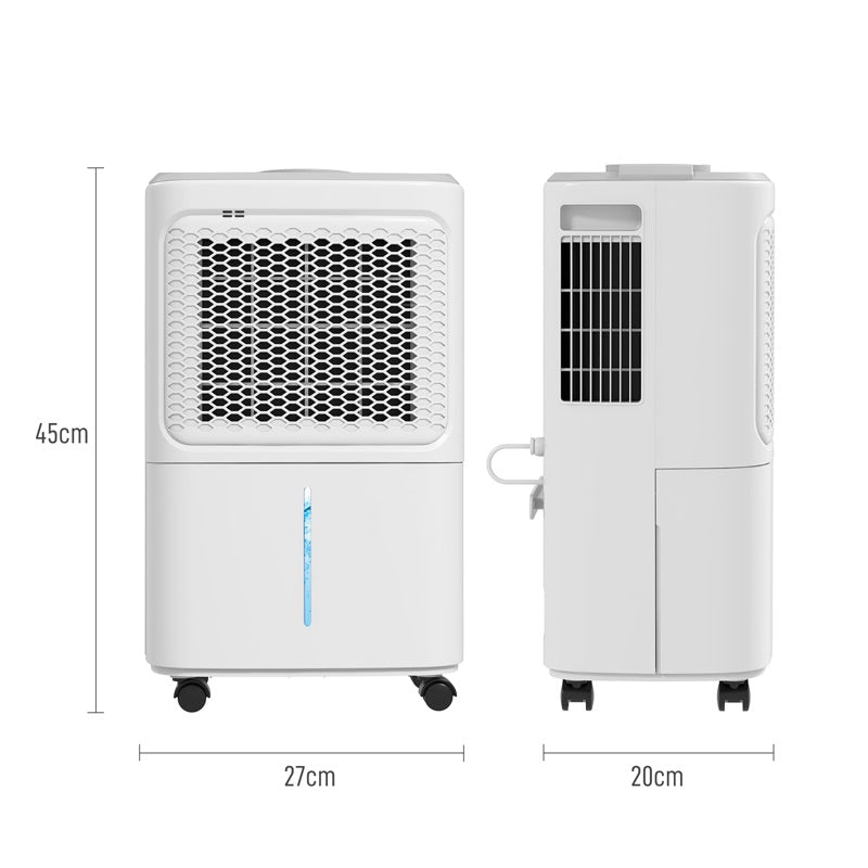 HOMCOM 12L Dehumidifier, with Touch Panel LED Screen - White