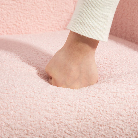 HOMCOM Teddy Fleece Rocking Chair - Pink